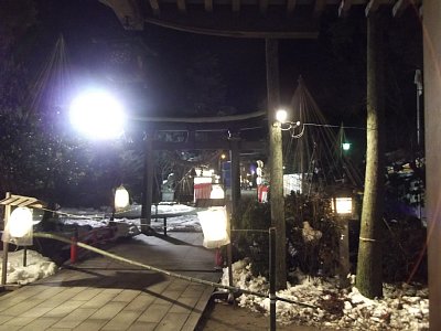 高瀬神社社殿からの夜景