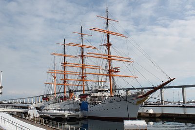 海王丸と新湊大橋