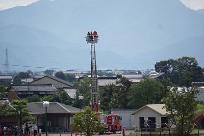 はしご消防車搭乗体験