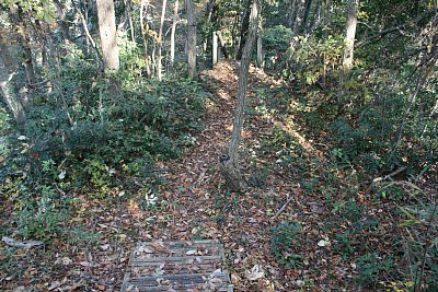 階段を降りるとまた階段です