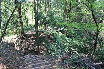 土塁と堀切があることがわかります