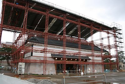 金沢城河北門復元工事中