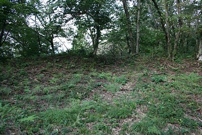 四の丸の周囲には土塁があります