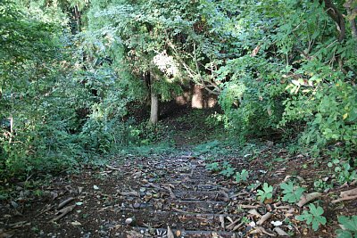 二の丸から三の丸方面へ降りる階段