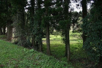 北副郭西側の内堀