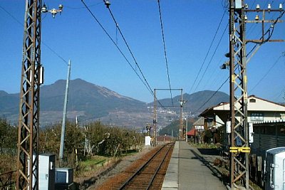 駅舎と相対式ホーム