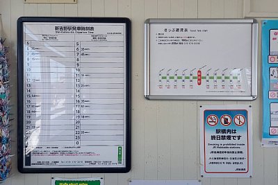 きっぷ運賃表と発車時刻表