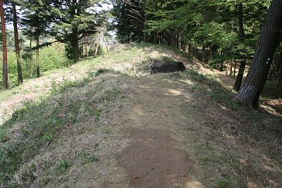 本丸北側の土塁