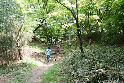西曲輪はまるで山城のような様子です