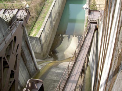 右岸から天端