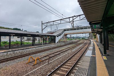ホームと跨線橋