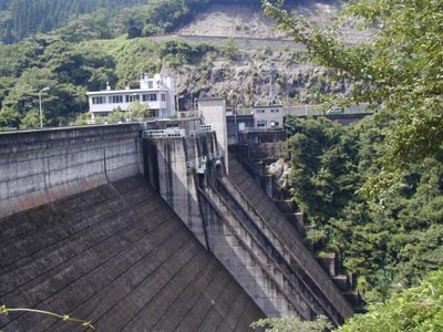 堤体を右岸から